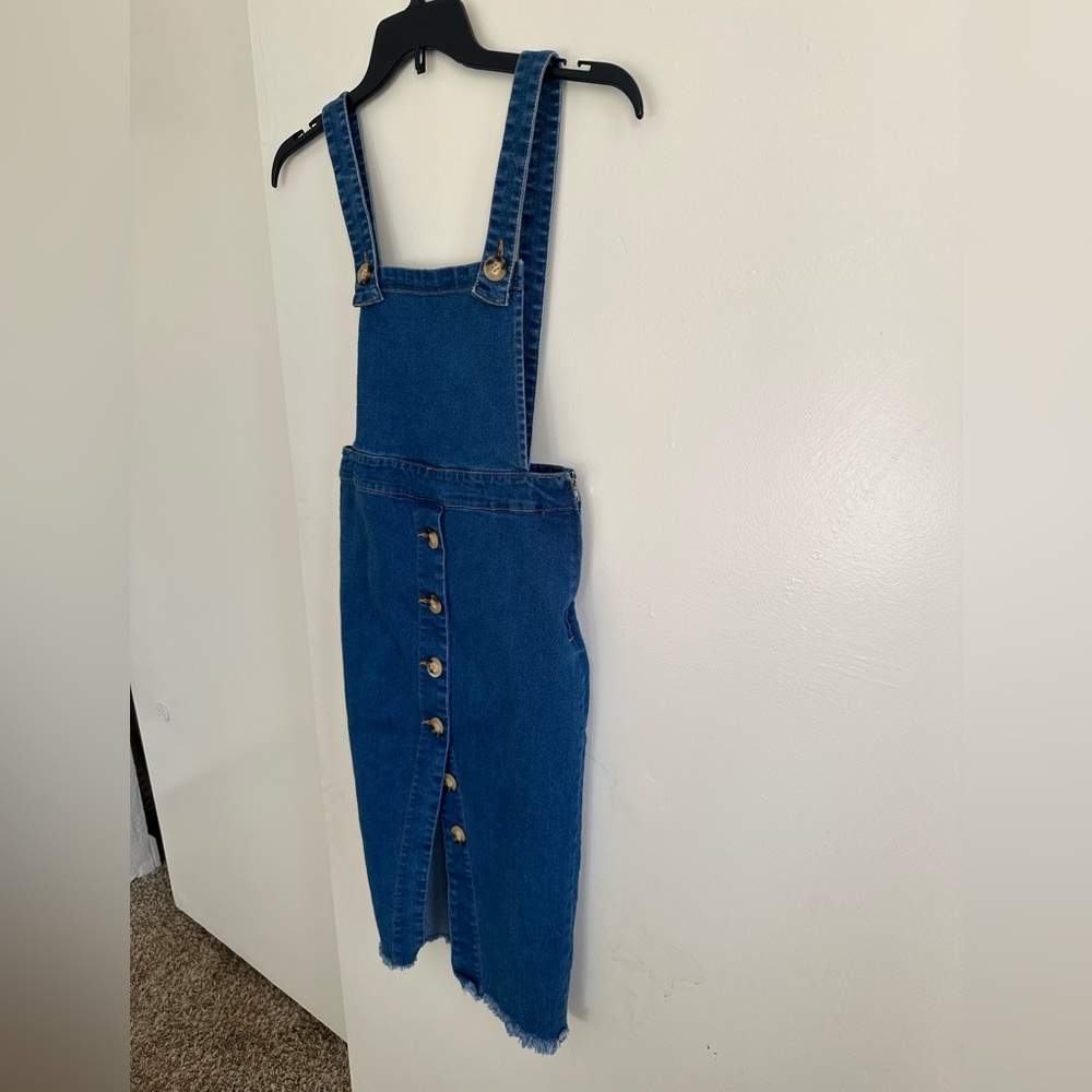 Chic Blue Denim Backless Dress overall - Picture 5 of 13